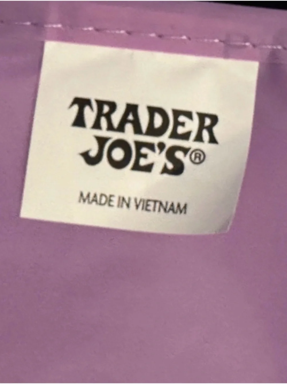 NWT Trader Joe's Large Purple Reusable Insulated Bag Tote New Spring 2026